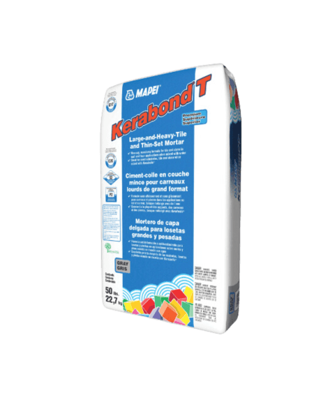 Mapei Kerabond T Ciment-colle en couche mince pour carreaux lourds de grand format, Gris - 50 lbs