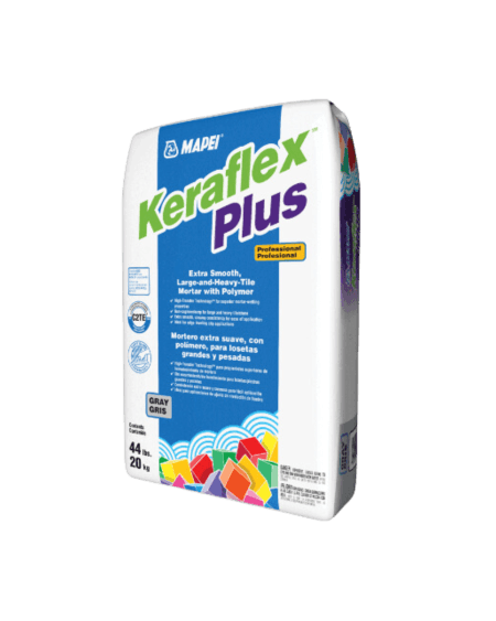 Mapei Keraflex Plus Ciment-colle très lisse pour carreaux lourds de grand format, Gris - 44 lbs