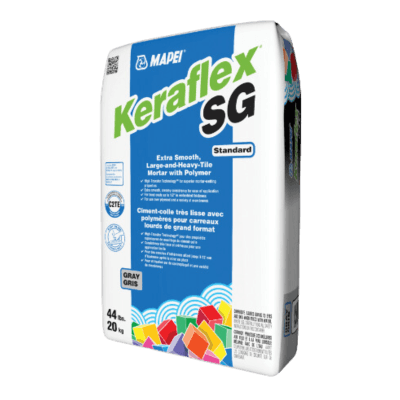 Mapei Keraflex SG Ciment-colle très lisse pour carreaux lourds de grand format, Gris - 44 lbs