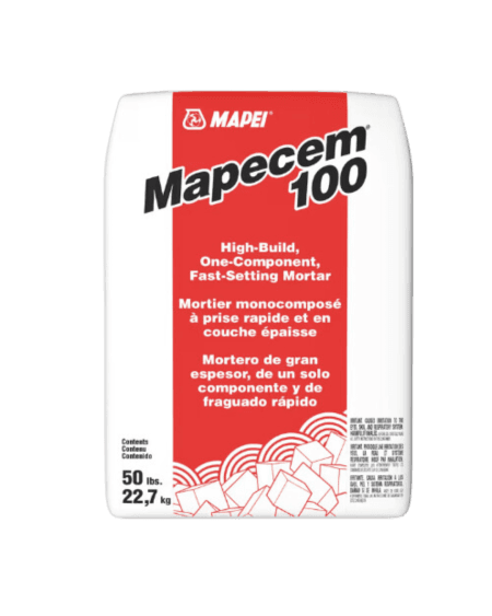 Mortier à prise rapide à haut pouvoir couvrant Mapei Mapecem 100 - 50 lbs