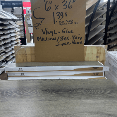 Revêtement Vinyle à Colle - 6"x 36" - 1.39$/pi²