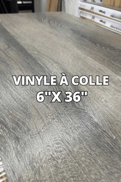 Revêtement Vinyle à Colle - 6"x 36" - 1.39$/pi²