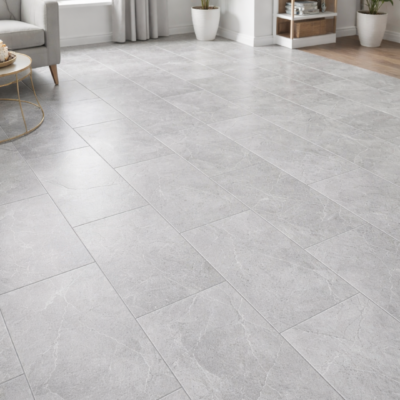 Plancher Vinyle Clic - Designer 10042 - 12"x24" SPC | Résistant & Imperméable | 2.59$/pi²