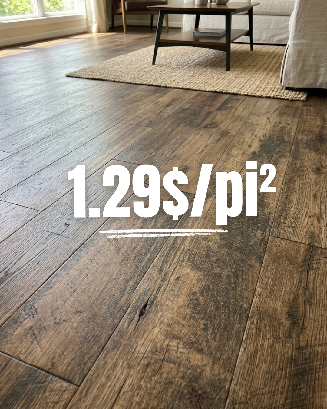 Plancher Vinyle SPC 6×48 Liquidation 1.29$/pi² – Aloft Flamed Oak – Canyon
