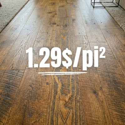 Plancher Vinyle SPC 6"x48" Liquidation 1.29$/pi² - Aloft Flamed Oak Canyon
