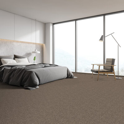 Corner,Of,Panoramic,Bedroom,With,White,And,Concrete,Walls,,Wooden Honneur - J8729