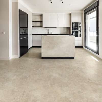 Front,View,Of,A,Modern,Designer,Kitchen,With,Smooth,Handleless Ravello sable - B0241