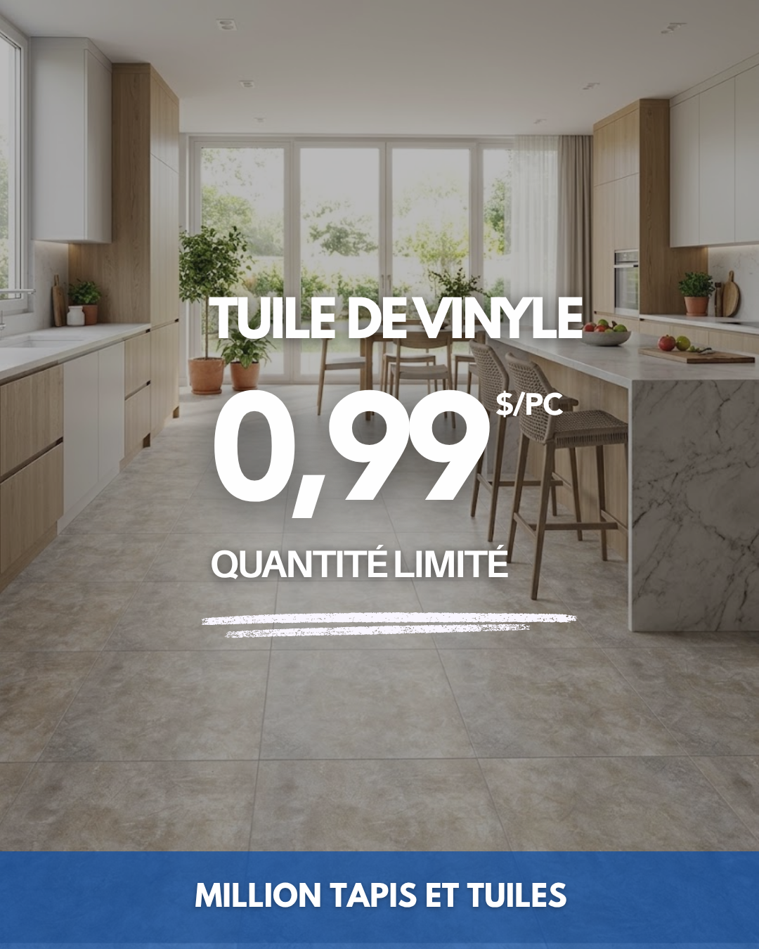Tuile de vinyle Parallel – 16″ x 16″ – 0,99 $/pi²
