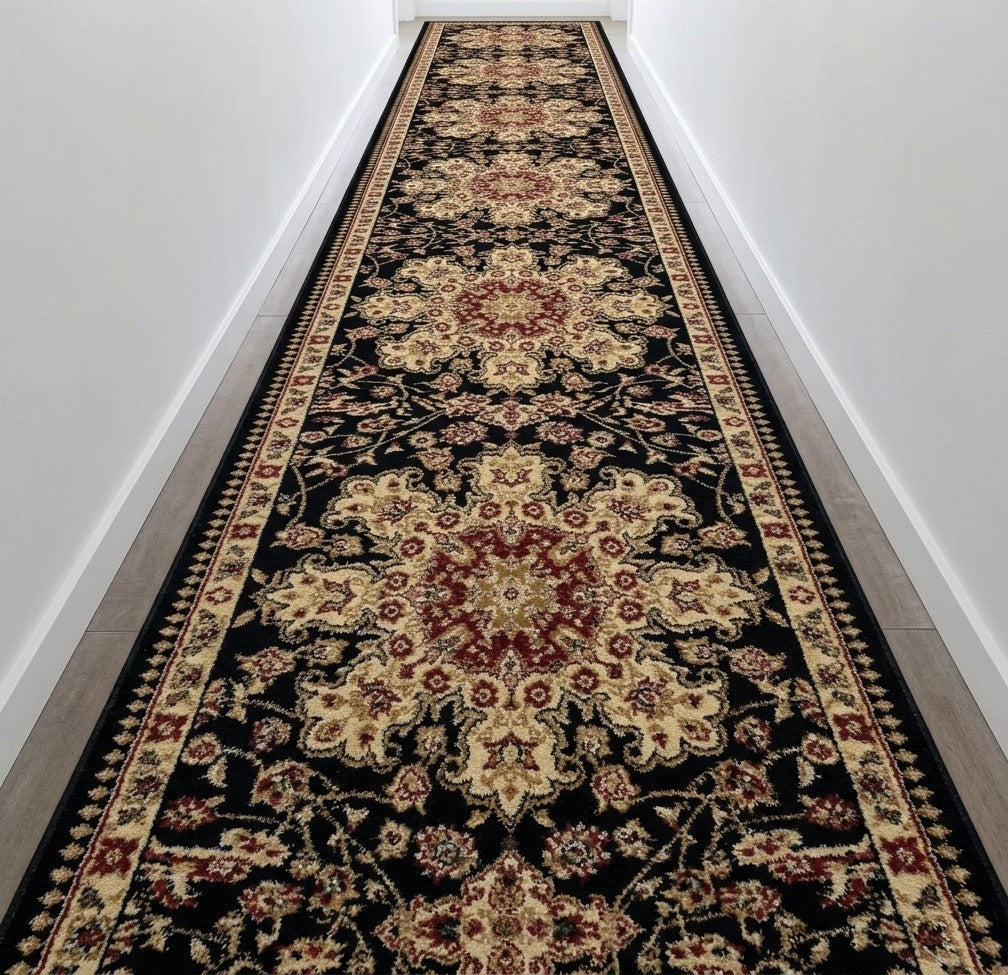 Tapis de passage Antalia noir 27 po – coupé sur mesure