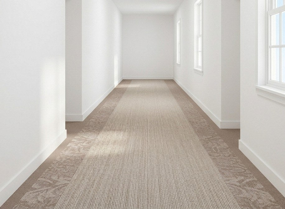 Tapis de passage Baguette beige 27 po – coupé sur mesure