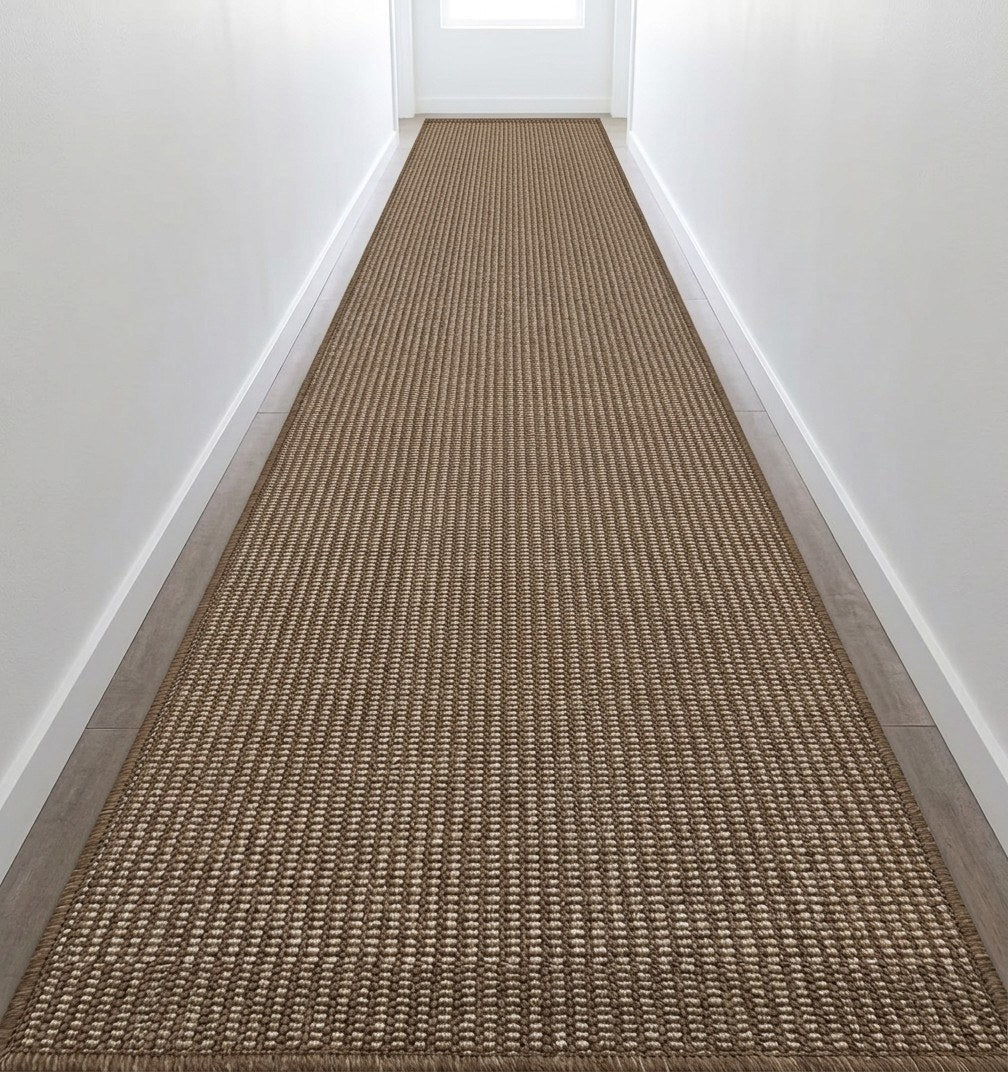 Tapis de passage Ennea brun 32 po – coupé sur mesure